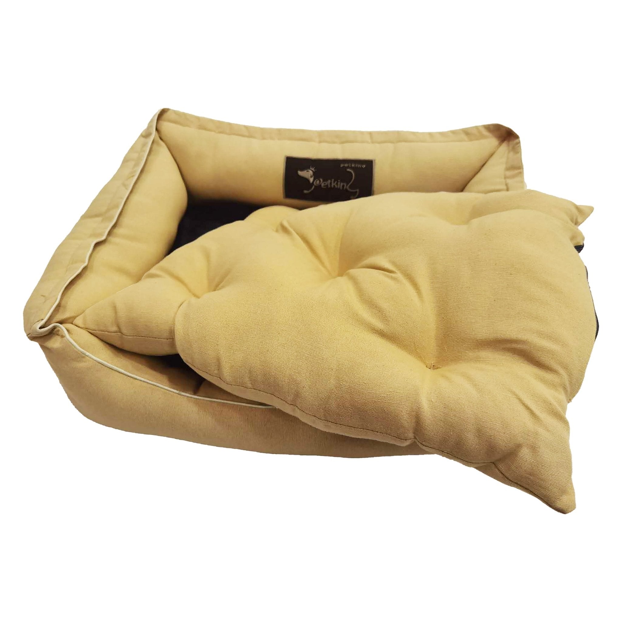 Imagen de Productos para mascotas y animales Cama para Perros de Loneta, Amarillo en color S - 52x41x17cm de Meishida